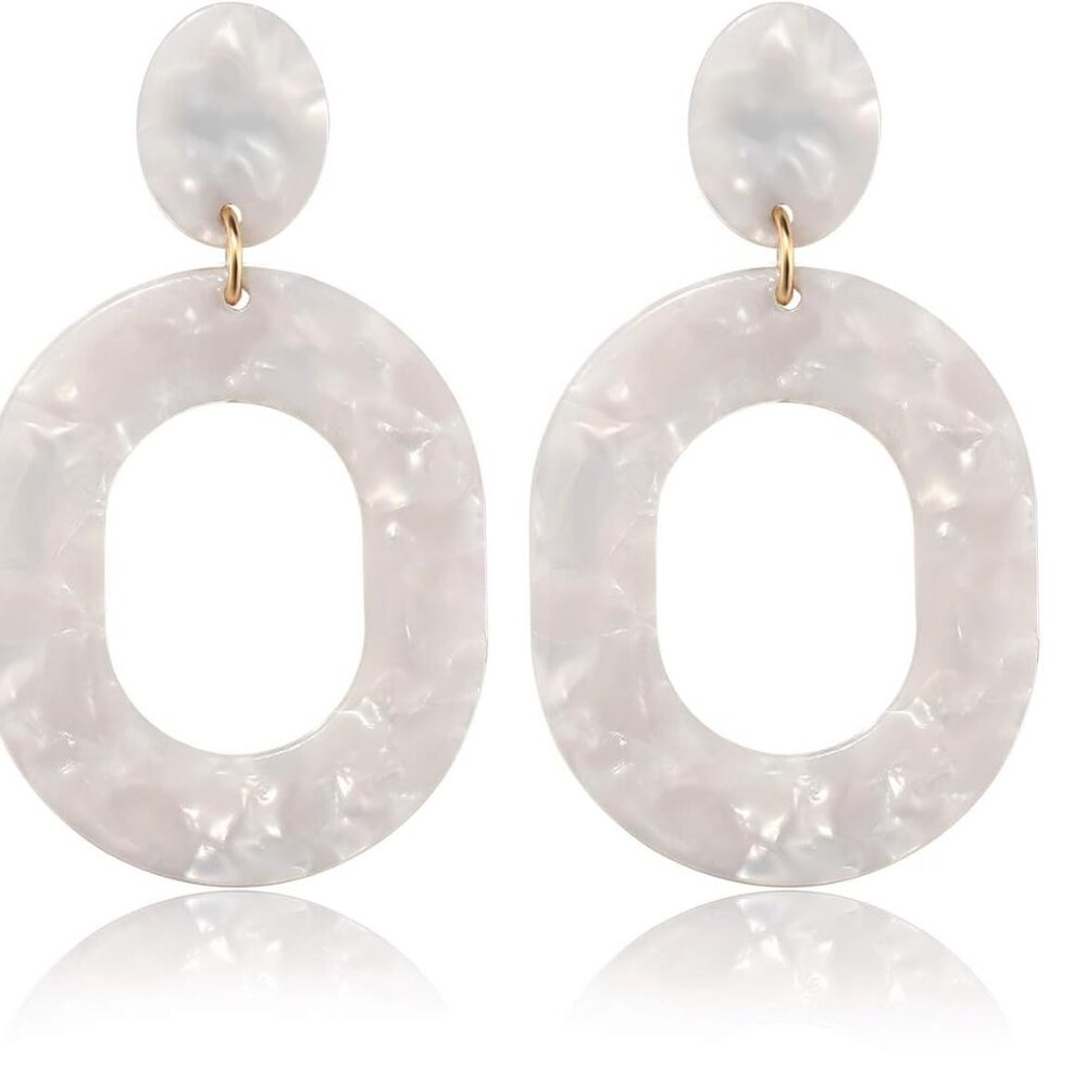 Acrylic Earrings For Women Statement Geometric Earrings Resin Acetate Drop Dangl